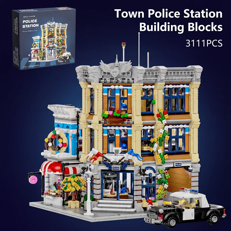 Lego Set City - Politiebureau in de stad met 6