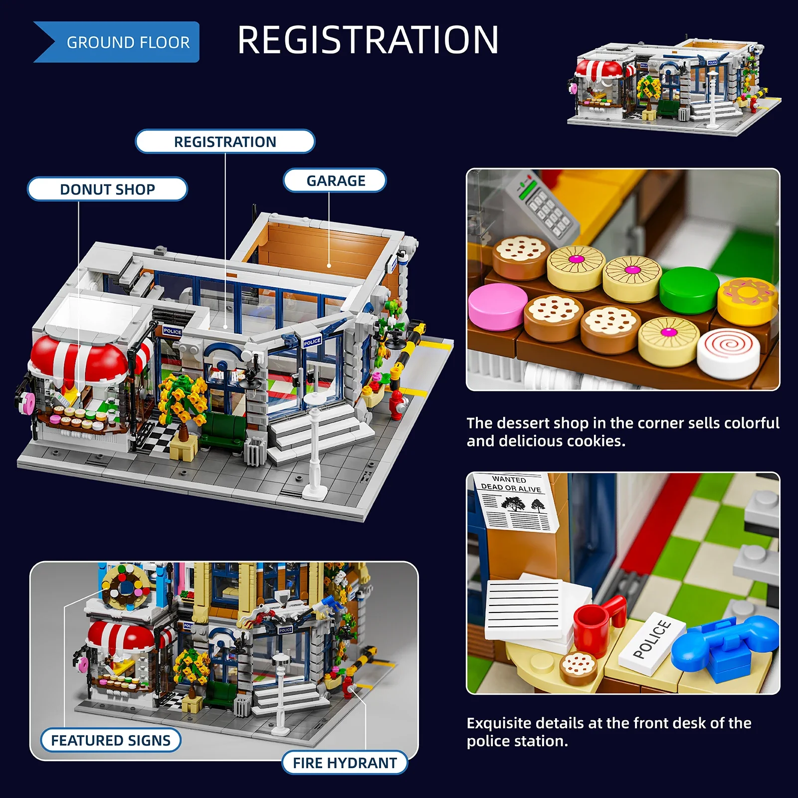 Politiebureau in de stad met 6 - Lego Set City recensie en prijs